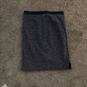 Boden Freya Pencil Skirt Navy Blue Cream Tweed Tailored Fitted Skirt sz 8